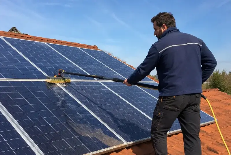 Nettoyage et entretien de panneaux solaires à Bauduen